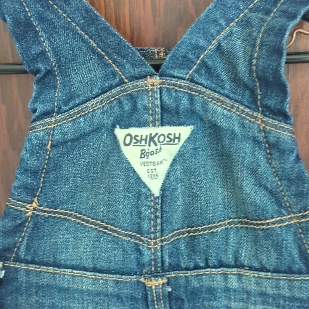 Oshkosh B'Gosh Fleece Lined Denim Overalls Size 12 Month